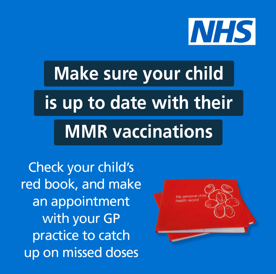 Make sure your child is up to date with their MMR vaccinations. Full text below