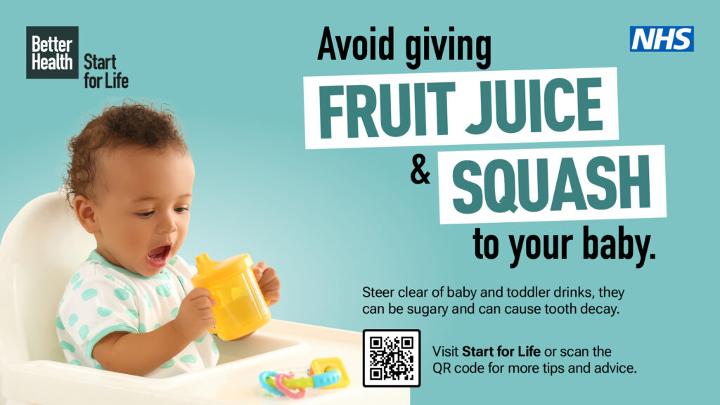 Avoid giving fruit juice to your baby. Full text below