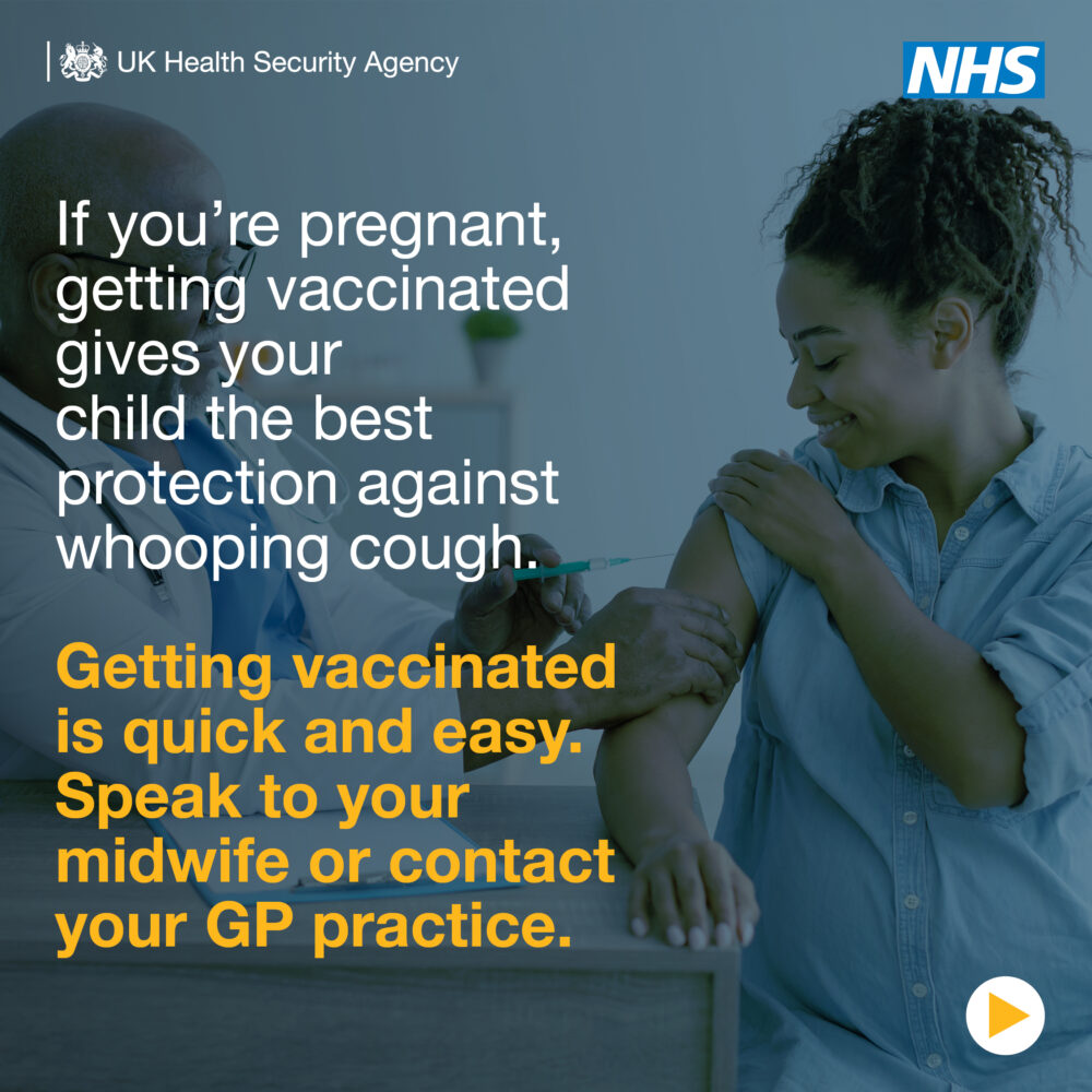 If you're pregnant getting vaccinated gives your child the best protection. Full text below